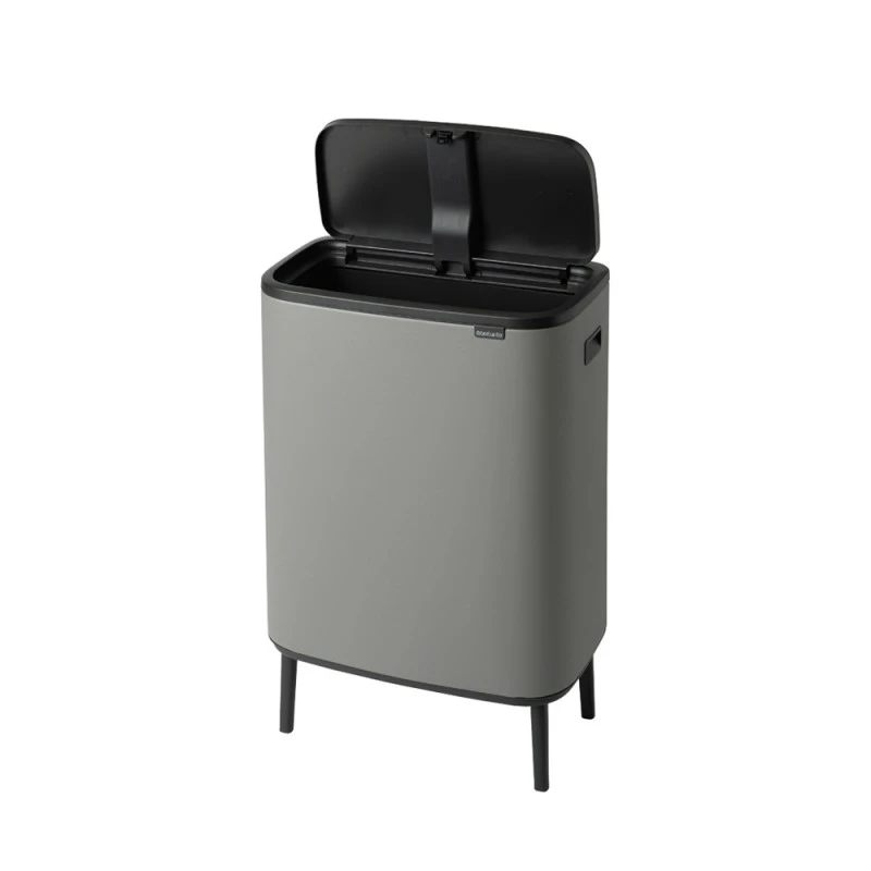 Кош за смет Brabantia Bo Touch Hi 60L, Mineral Concrete Grey